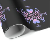 Rainbow Heart and Lily Geschenkpapier (Rolleneckpunkt)