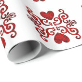 Rainbow Heart and Lily Geschenkpapier (Rolleneckpunkt)