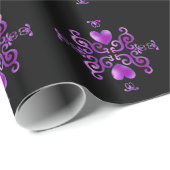 Rainbow Heart and Lily Geschenkpapier (Rolleneckpunkt)