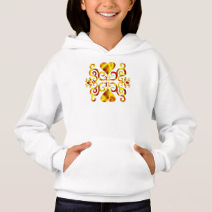 Rainbow Heart and Lily Hoodie