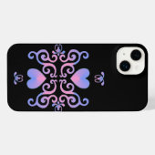 Rainbow Heart and Lily iPhone Hülle (Rückseite (Horizontal))