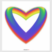 Rainbow Heart Aufkleber (Blatt)