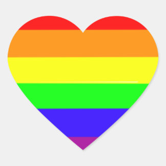 Rainbow Heart Aufkleber