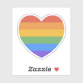Rainbow Heart Aufkleber (Blatt)