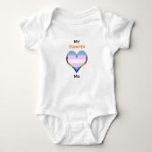 Rainbow Heart Baby Bodysuit Baby Strampler (Vorderseite)