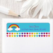 Rainbow Heart Baby Girl Address Labels (Insitu)