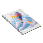Rainbow Heart Balloon Sky Bridge Notebook Notizblock (Rechte Seite)
