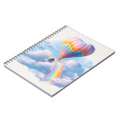 Rainbow Heart Balloon Sky Bridge Notebook Notizblock (Linke Seite)
