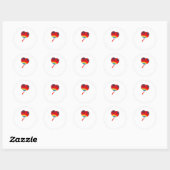 Rainbow Heart Balloon Sticker (Blatt)