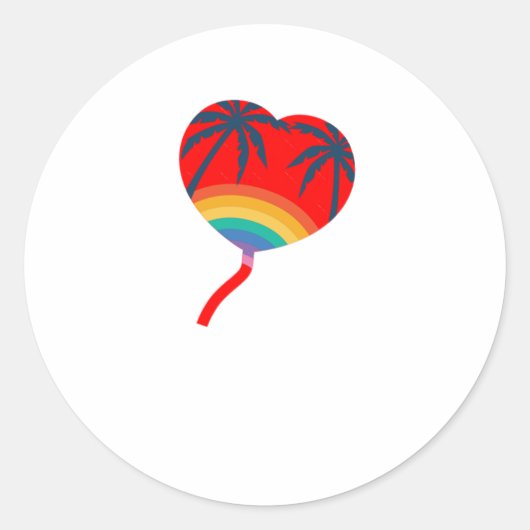 Rainbow Heart Balloon Sticker (Vorderseite)