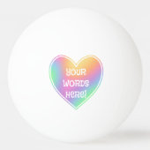 Rainbow Heart Beer Pong Ball Tischtennisball (Rückseite)