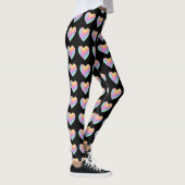 Rainbow Heart Black Leggings (Rechts)