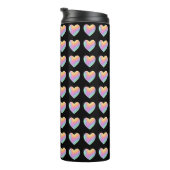 Rainbow Heart Black Thermosbecher (Nach rechts gedreht)