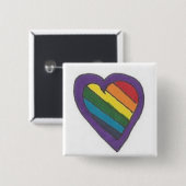 Rainbow Heart Button (Vorne & Hinten)