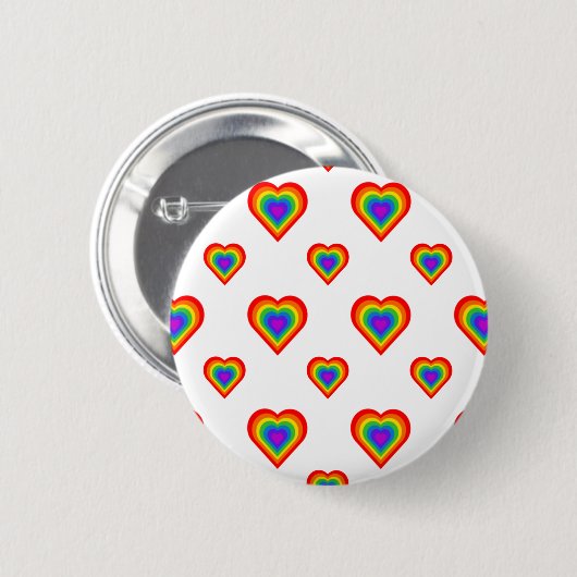 Rainbow Heart Button (Vorne & Hinten)