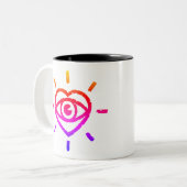 Rainbow Heart Coffee Tasse (Vorderseite Links)