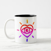 Rainbow Heart Coffee Tasse (Links)