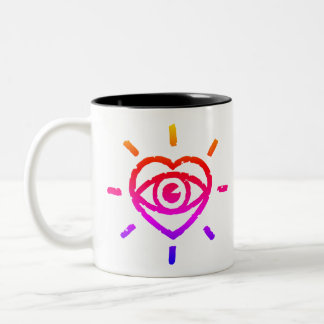 Rainbow Heart Coffee Tasse