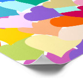 Rainbow Heart Confetti Poster (Ecke)
