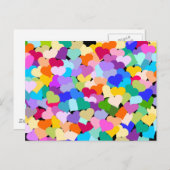 Rainbow Heart Confetti Postkarte (Vorne/Hinten)