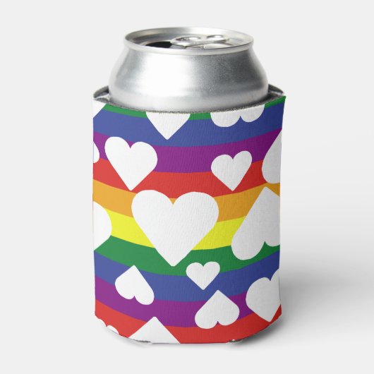 Rainbow Heart Coolsie Dosenkühler (Kanne Vorderseite)