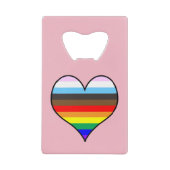 Rainbow Heart Credit Card Flaschenöffner (Vorderseite)