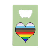 Rainbow Heart Credit Card Flaschenöffner (Vorderseite)