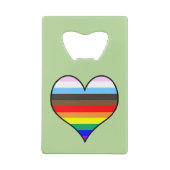 Rainbow Heart Credit Card Flaschenöffner (Rückseite)