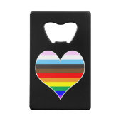Rainbow Heart Credit Card Flaschenöffner (Vorderseite)