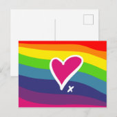 Rainbow Heart Design Grußkarte Postkarte (Vorne/Hinten)
