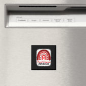 Rainbow Heart Disease Awareness In February we go Magnet (In Situ (Geschirrspüler))
