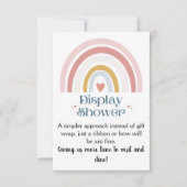 Rainbow Heart Display Dusche Babyverpackungskarte Einladung (Vorderseite)