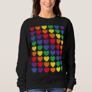 Rainbow Heart Dot Gay Pride Colors Lgbtq Say Gay F Sweatshirt