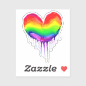 Rainbow Heart Driving Paint Aufkleber (Blatt)