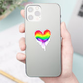 Rainbow Heart Driving Paint Aufkleber (Telefon)