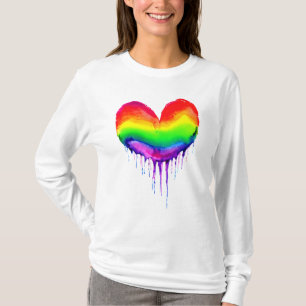 Rainbow Heart Driving Paint T-Shirt
