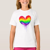 Rainbow Heart Driving Paint T-Shirt (Vorderseite)