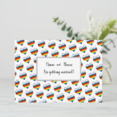 Rainbow Heart Einladung (Stehend Vorderseite)