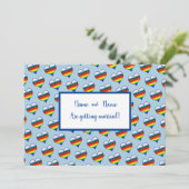 Rainbow Heart Einladung (Stehend Vorderseite)