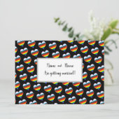 Rainbow Heart Einladung (Stehend Vorderseite)