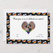 Rainbow Heart Einladung (Rückseite)