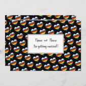 Rainbow Heart Einladung (Vorne/Hinten)