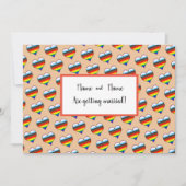 Rainbow Heart Einladung (Vorderseite)