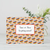 Rainbow Heart Einladung (Stehend Vorderseite)