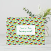 Rainbow Heart Einladung (Stehend Vorderseite)