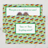 Rainbow Heart Einladung (Vorne/Hinten)