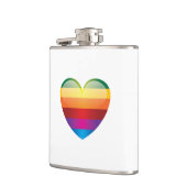 Rainbow Heart Flachmann (Links)