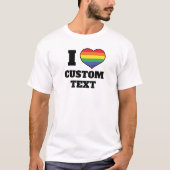 Rainbow Heart Flat Icon T-Shirt (Vorderseite)