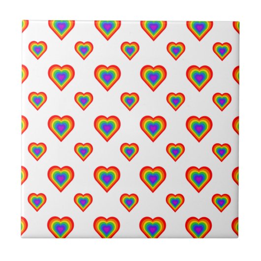 Rainbow Heart Fliese (Vorderseite)