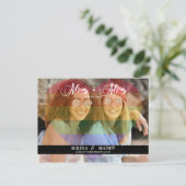 Rainbow Heart Foto Gay Pride Save the Date Postkarte (Stehend Vorderseite)